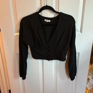 XS Black Madewell Blouse